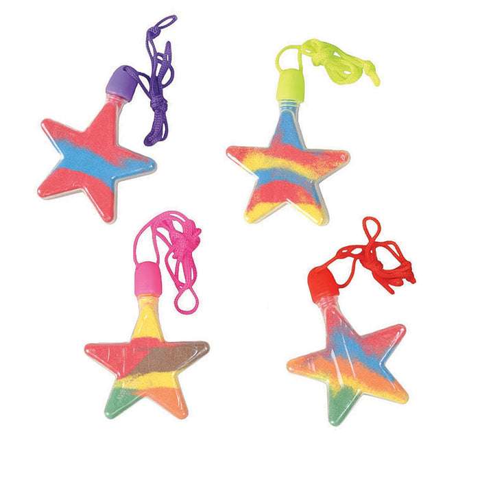 Sand Art Bottle Necklace - Star 3" (DZ)