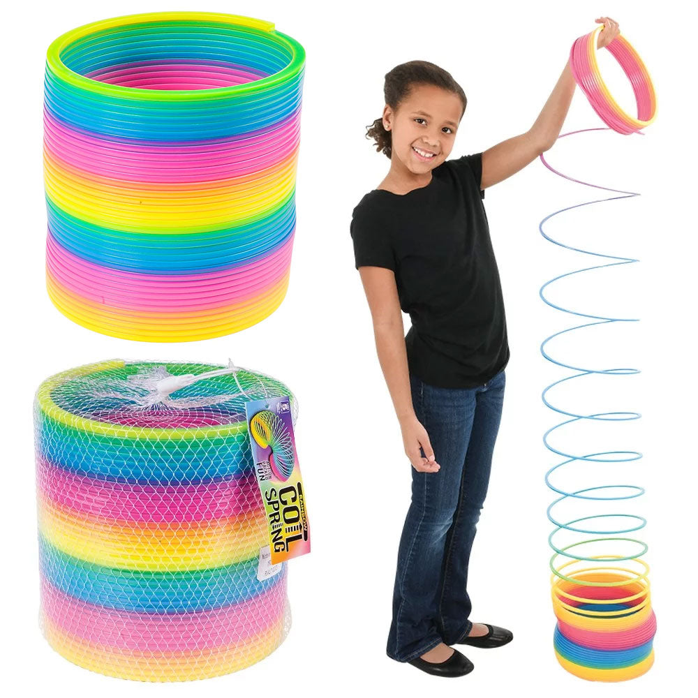 Jumbo Neon Rainbow Spring 6"