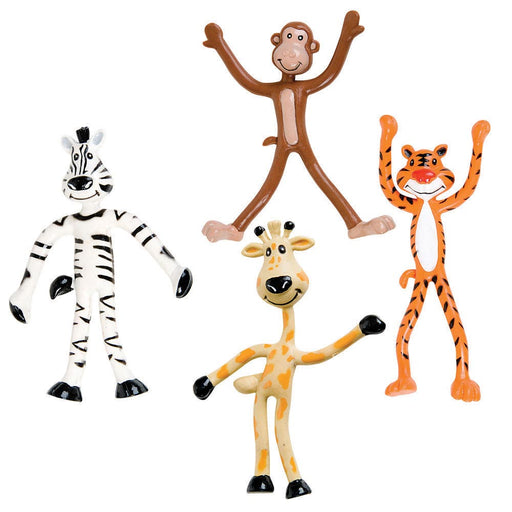 Bendable Zoo Animals 4" (DZ)