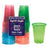 Neon Plastic Cups 16 oz. (40 PACK)