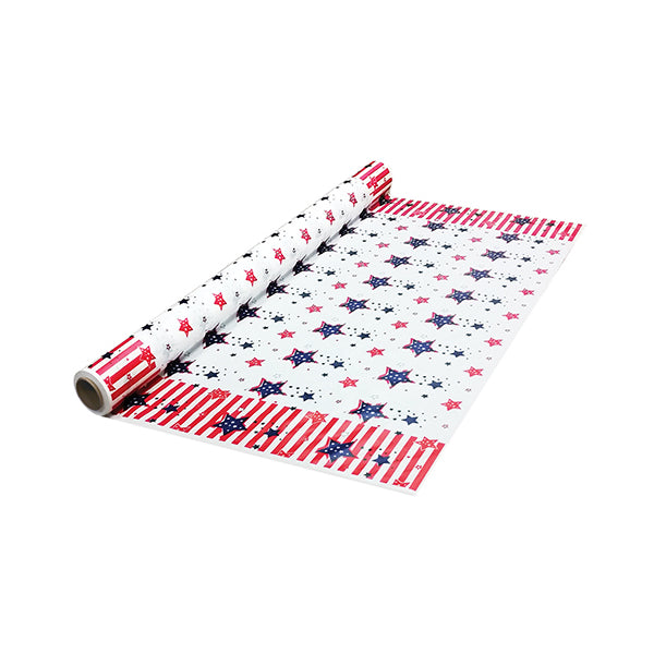 Patriotic Stars Tablecover Roll 40" x 100'