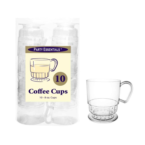 Clear Plastic Coffee Cups 8 oz. (10 PACK)