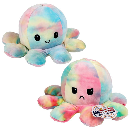 Plush Reversible Tie Dye Octopus 8.75"