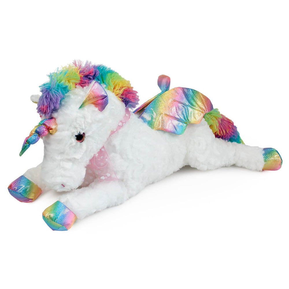 Plush Heart Rainbow Pegacorn 20"