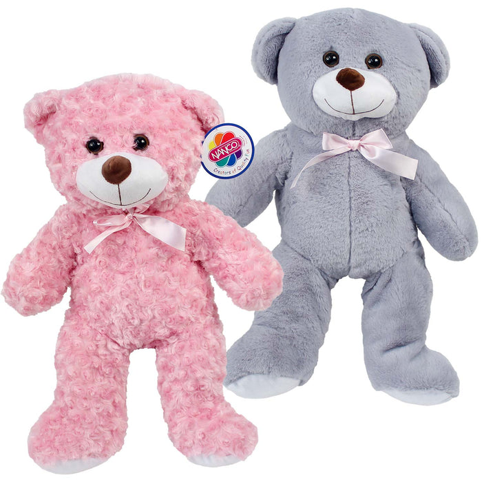 Plush Ribbon Teddy Bear Assorted 25"