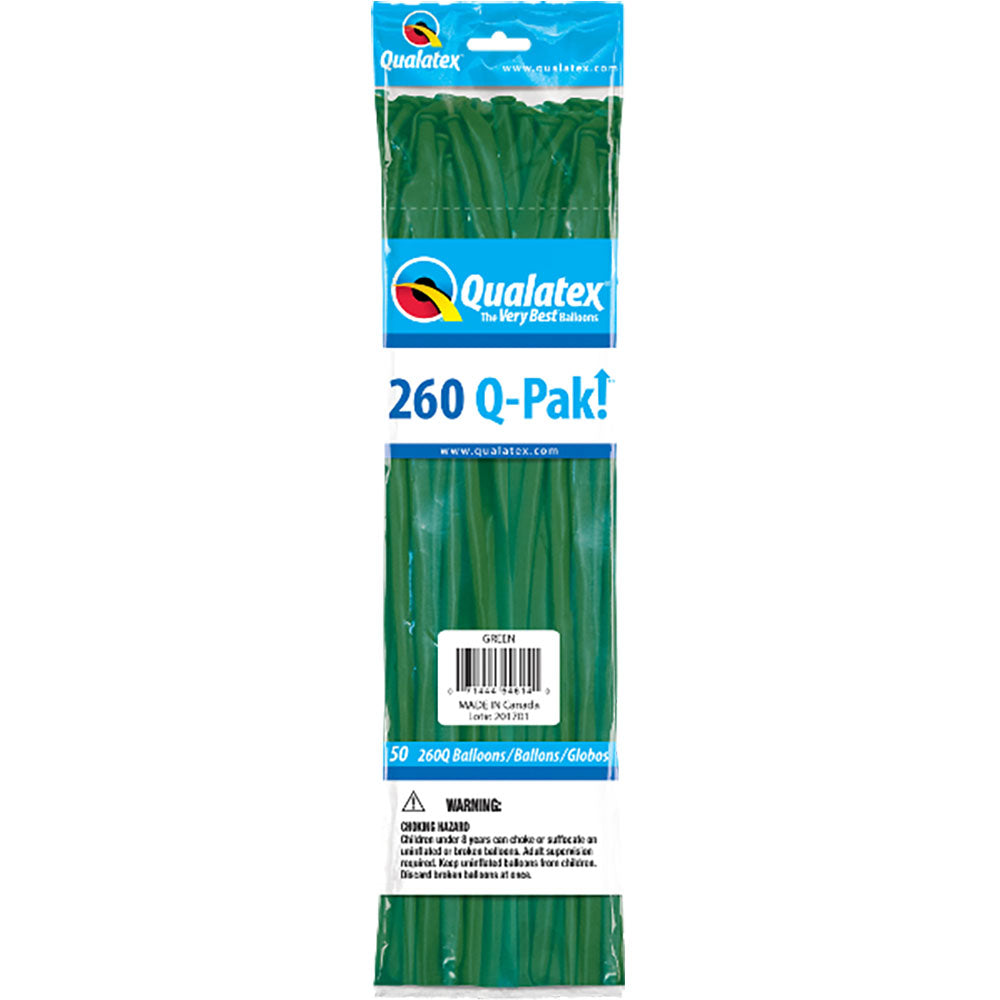 260 Twisting Balloons Dark Green 60" (50 PACK)