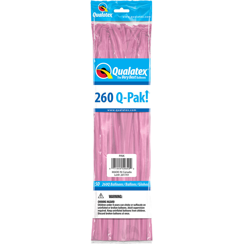 260 Twisting Balloons Pink 60" (50 PACK)