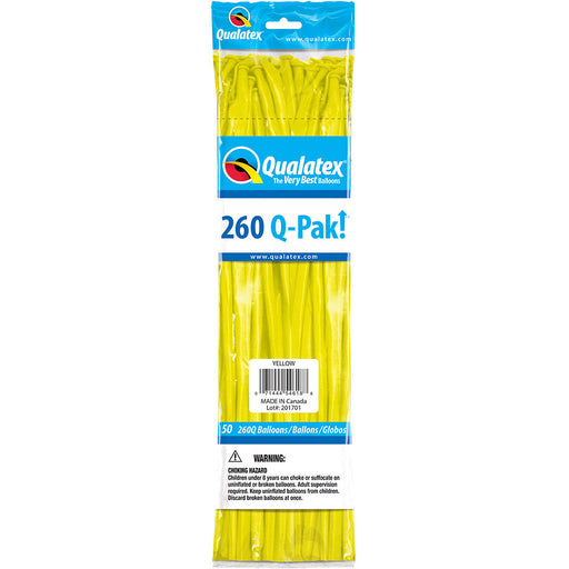 260 Twisting Balloons Yellow 60" (50 PACK)