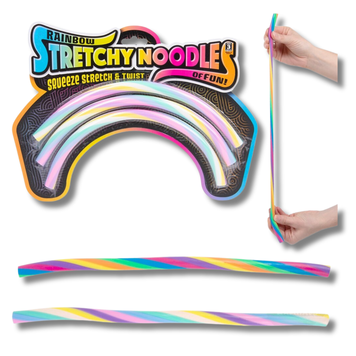 Rainbow Stretchy Fidget Noodle Kids Toys