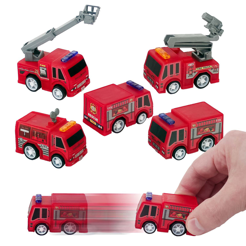 Pull-Back Fire Vehicles 2" (100 PACK)