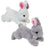 Plush Laying Bunny Assorted 12"