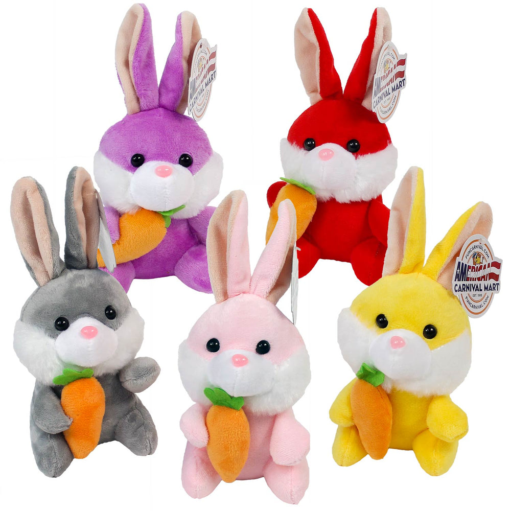 Plush Bunny With Carrot Assortment 6" (DZ)