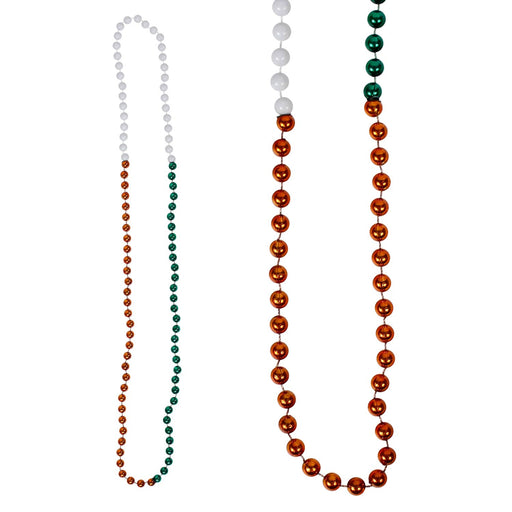 Bead Green/White/Orange Segmented 48" (DZ)