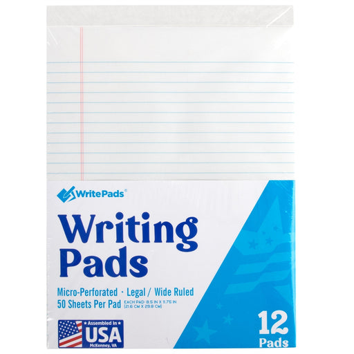 Letter Size Writing Pad Wide Ruled - 50 Sheets