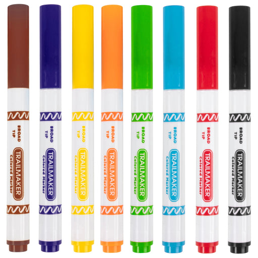 Broad Tip Colored Markers - 8 Pack