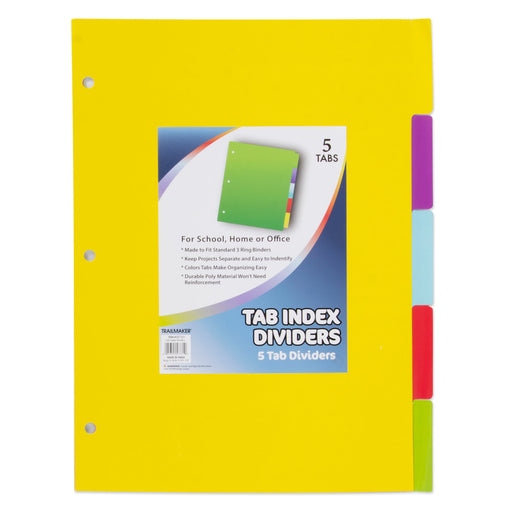 Tab Index Paper Dividers 5-pack