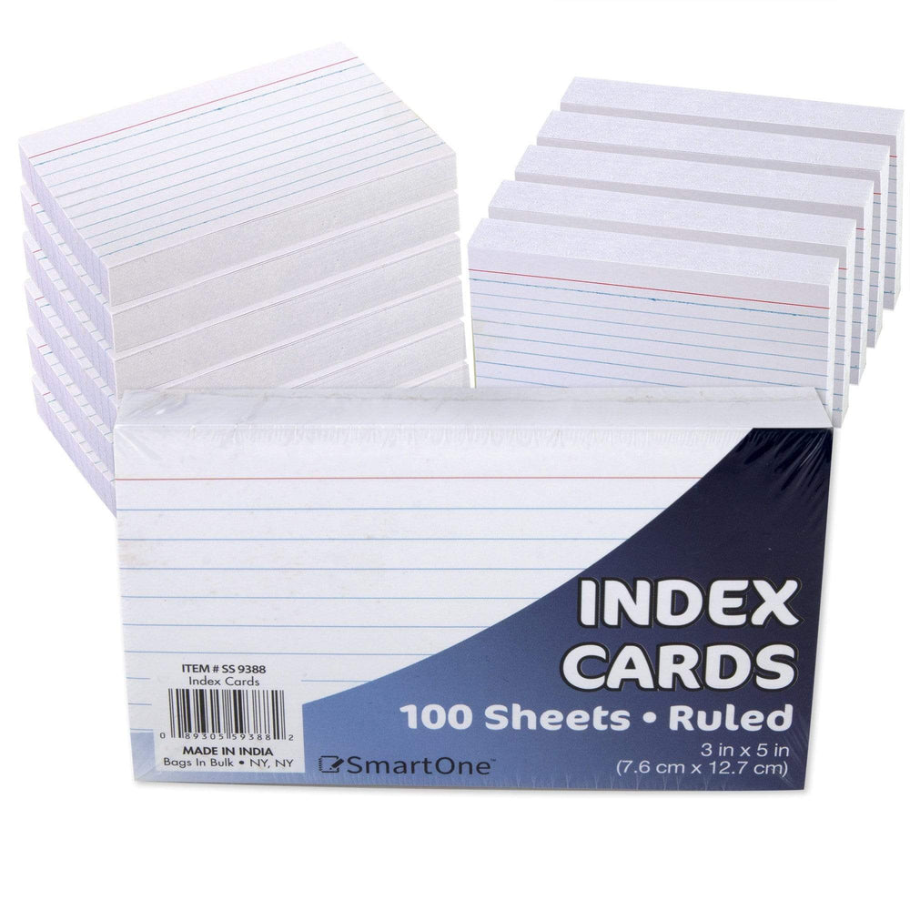 Wholesale Pack of 100 Index Cards - 3” x 5”