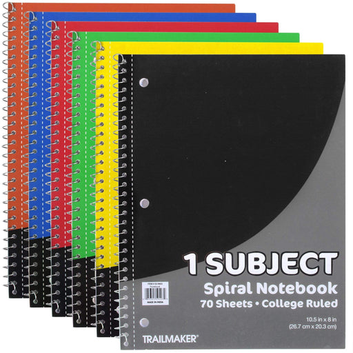 1-Subject Notebook, College Ruled, 70 Sheets