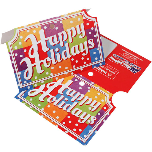 Happy Holidays Stocking Header Cards 9" (10 PACK)