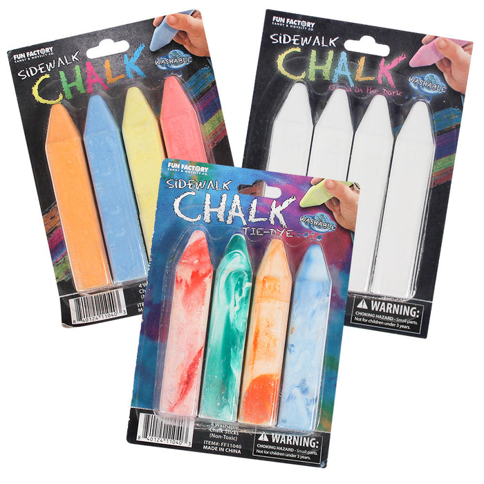 Sidewalk Chalk 4 Pack Assorted Styles