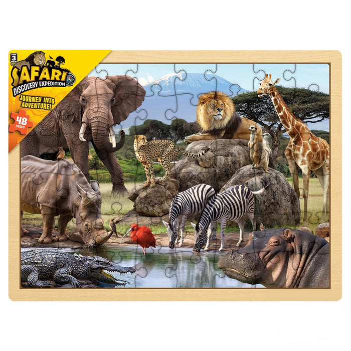 48pc Safari Puzzle Montessori Kids Toy