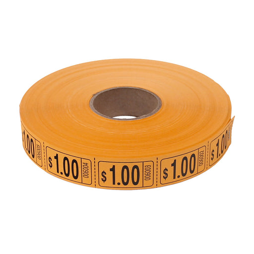 Roll Tickets - Dollar - Orange (2000 ROLL)