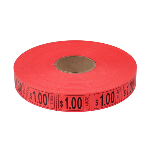 Roll Tickets - Dollar - Red (2000 ROLL)