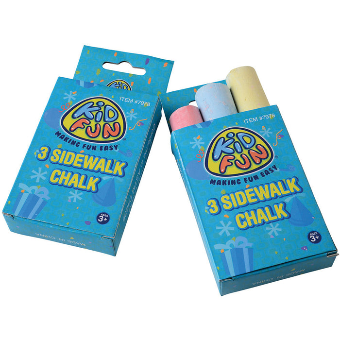 Sidewalk Chalk 4" 3 Piece (DZ)