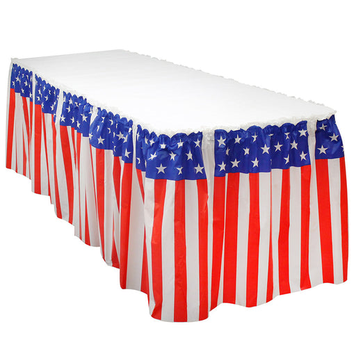 Table Skirting - 29" x 14' Stars & Stripes