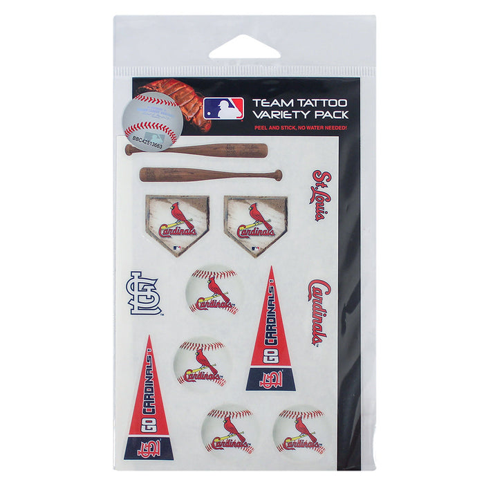 St. Louis Cardinals Team Tattoo Variety Pack