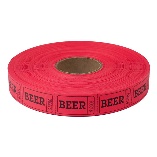 Roll Tickets - Beer - Red (2000 ROLL)