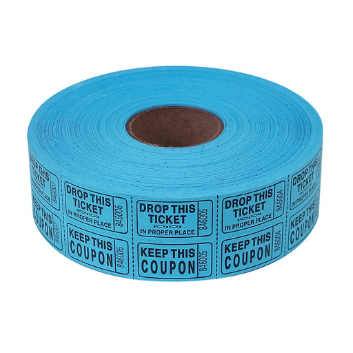 Double Roll Raffle Tickets - Blue (2000 ROLL)