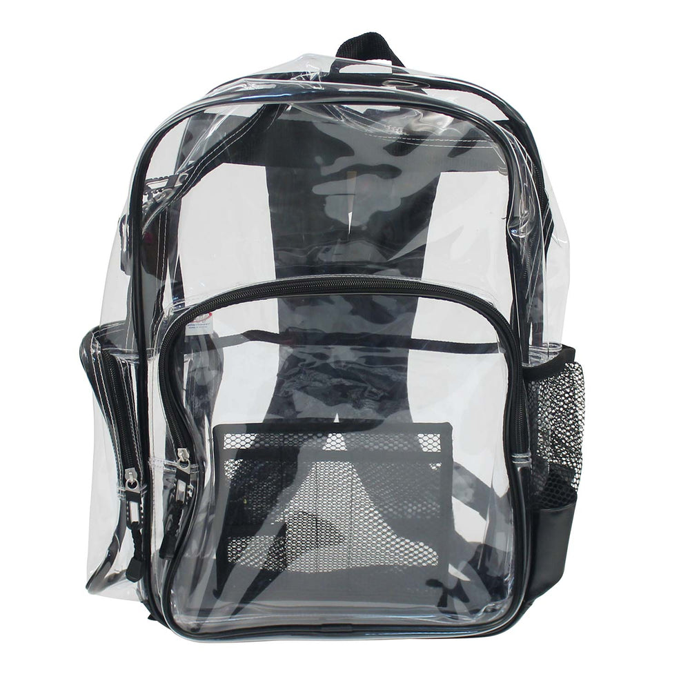 Large Clear Backpack - Black 18"