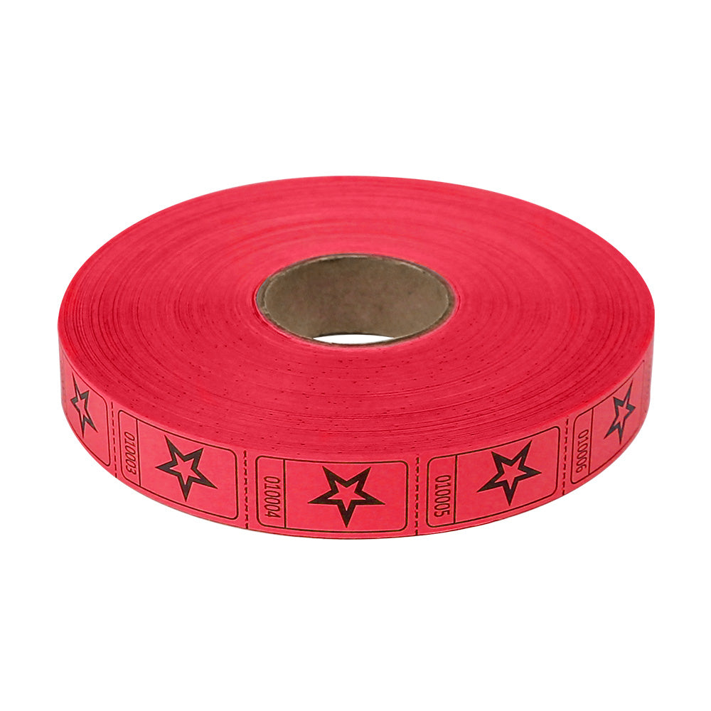 Roll Tickets - Star - Red (2000 ROLL)