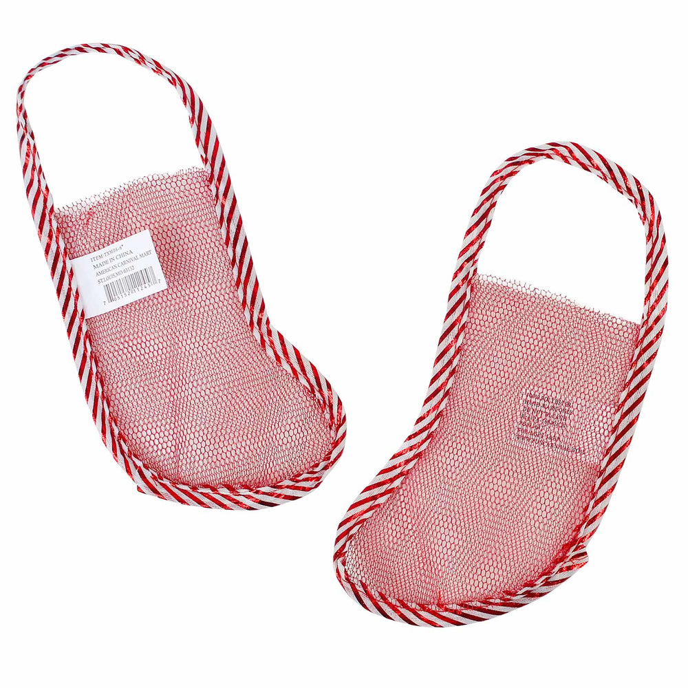 Empty Mesh Christmas Stockings 6" (10 PACK)