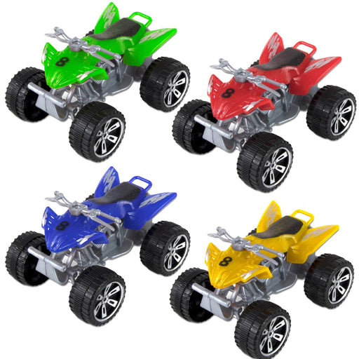 Bulk 4-Wheeler All Terrain Vehicle ATV Toy - 50 Pack - 4 Assorted Colors