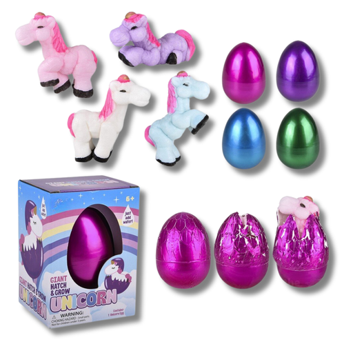 Giant Hatch And Grow Unicorn Kids Toy in Bulk - Assorted