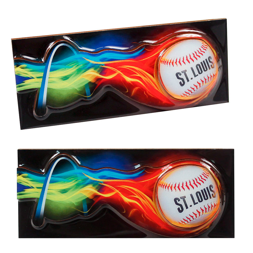 St. Louis 3D Magnet - On Fire 4-1/2" (DZ)