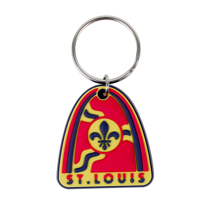 St. Louis Arch and Flag Keychain 1.75"