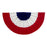 Bunting - Flocked Red White Blue 18" x 36"