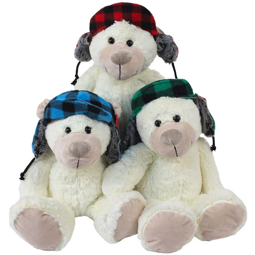 Plush Winter Teddy Bear Assorted 16"