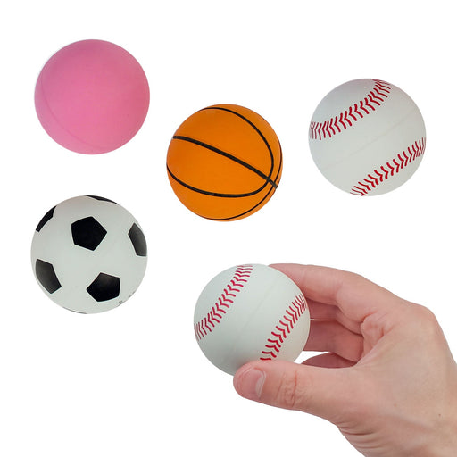 Mini Rubber Sports Balls 2.5" (24 PACK)