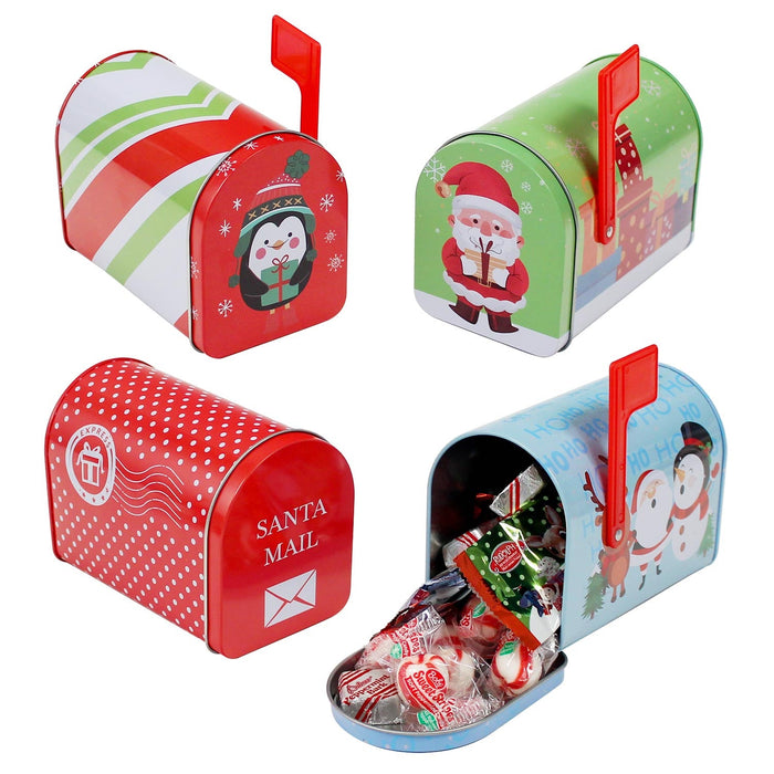 Filled Christmas Mailbox Tin 5"