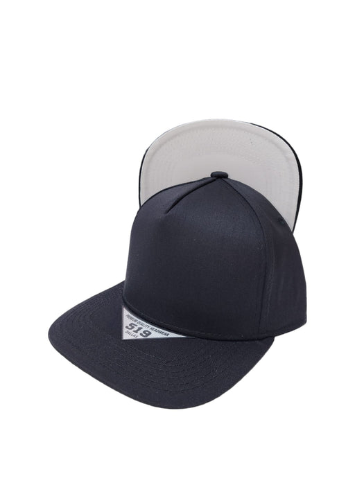 519 Blank Plain Cotton Twill Five Panel Pro Style Cap Hat