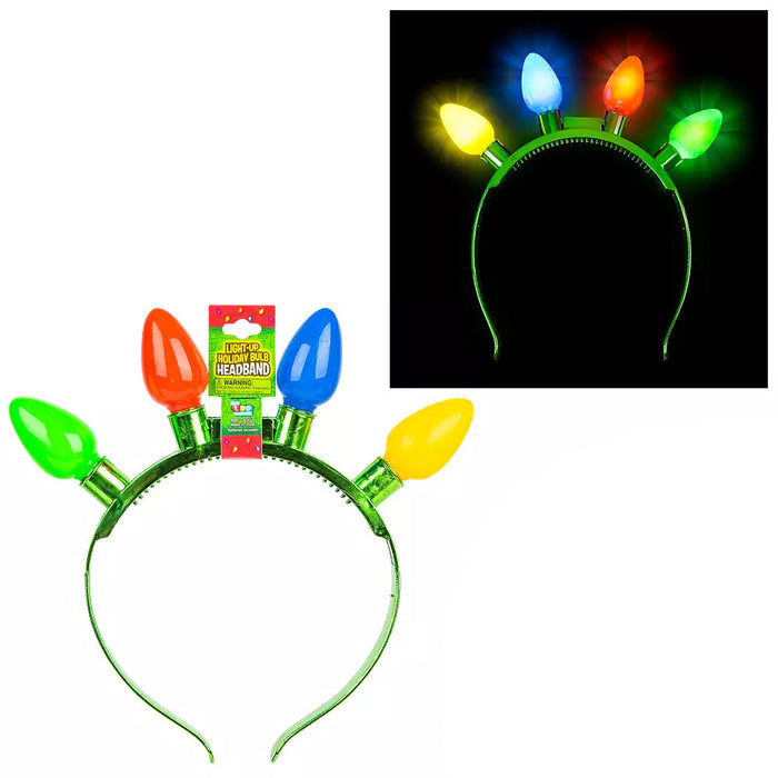 Light Up Christmas Bulb Headband